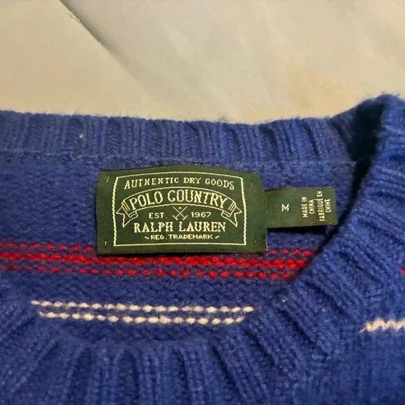 Polo Country Ralph Lauren Wool Aztec Print Sweater